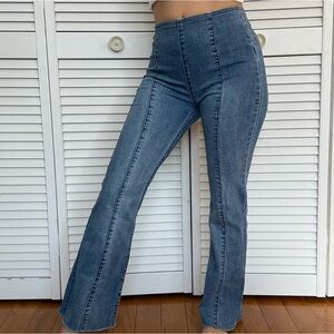 High waisted stretch flare jean